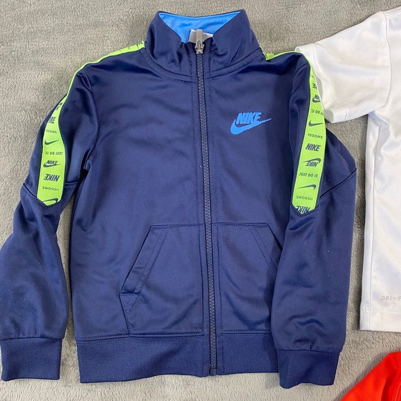 SOLD-Nike Dri-FIT 3T Toddler‎ Boys Activewear Set Jacket & Shirts Red White Blue - Picture 5 of 9
